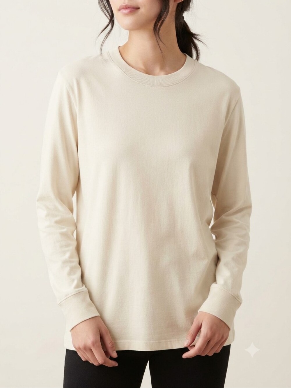 lululemon athletica Women's Crewneck Long Sleeve Sweater - Cream